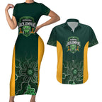 Basketball Custom Tasmania Couples Matching Short Sleeve Bodycon Dress and Hawaiian Shirt Simple Australian Dot Art - Aussie Hoodie