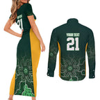 Basketball Custom Tasmania Couples Matching Short Sleeve Bodycon Dress and Long Sleeve Button Shirt Simple Australian Dot Art - Aussie Hoodie
