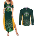 Basketball Custom Tasmania Couples Matching Summer Maxi Dress and Long Sleeve Button Shirt Simple Australian Dot Art - Aussie Hoodie