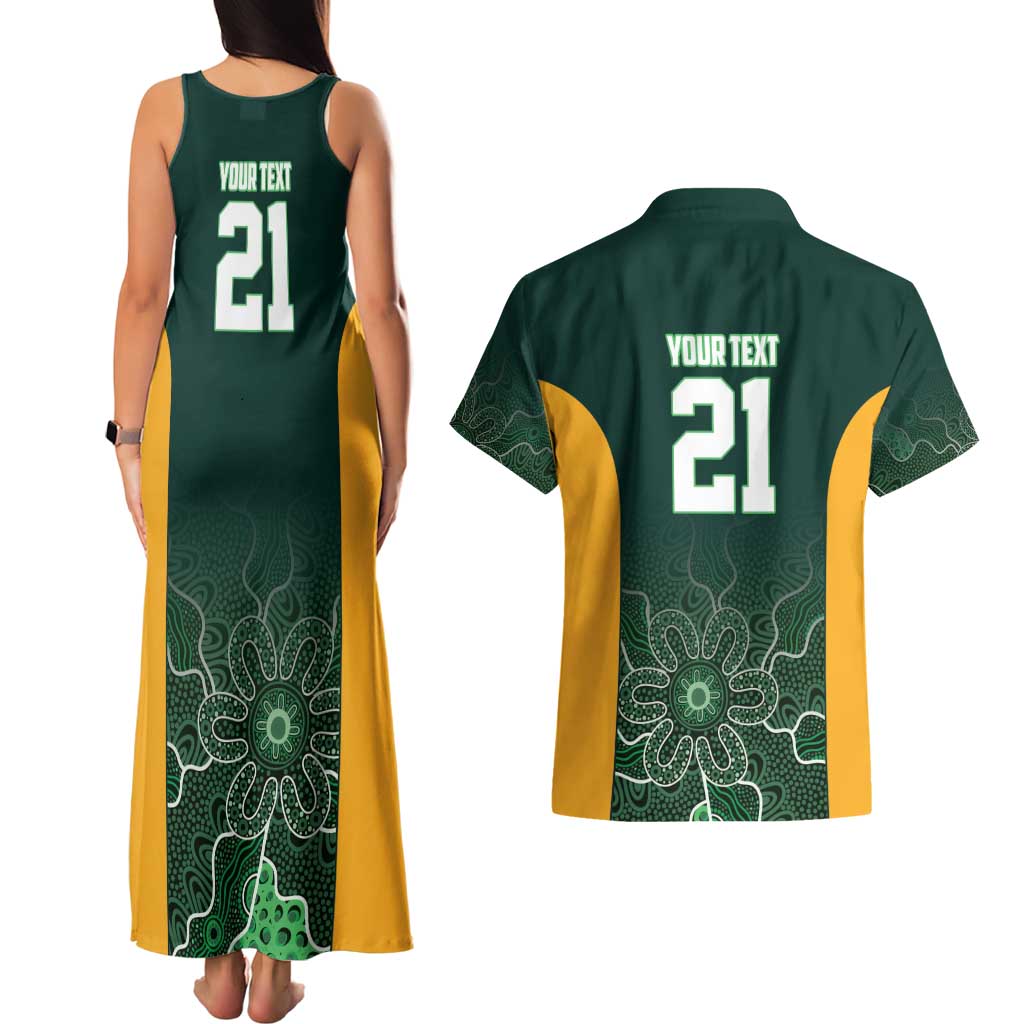 Basketball Custom Tasmania Couples Matching Tank Maxi Dress and Hawaiian Shirt Simple Australian Dot Art - Aussie Hoodie