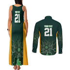Basketball Custom Tasmania Couples Matching Tank Maxi Dress and Long Sleeve Button Shirt Simple Australian Dot Art - Aussie Hoodie