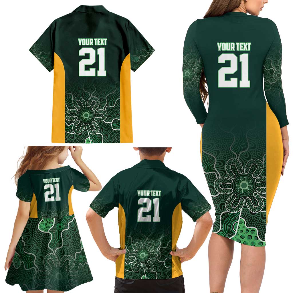 Basketball Custom Tasmania Family Matching Long Sleeve Bodycon Dress and Hawaiian Shirt Simple Australian Dot Art - Aussie Hoodie