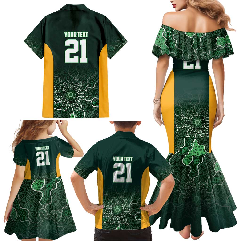 Basketball Custom Tasmania Family Matching Mermaid Dress and Hawaiian Shirt Simple Australian Dot Art - Aussie Hoodie