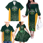 Basketball Custom Tasmania Family Matching Off The Shoulder Long Sleeve Dress and Hawaiian Shirt Simple Australian Dot Art - Aussie Hoodie