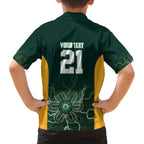 Basketball Custom Tasmania Family Matching Off The Shoulder Long Sleeve Dress and Hawaiian Shirt Simple Australian Dot Art - Aussie Hoodie