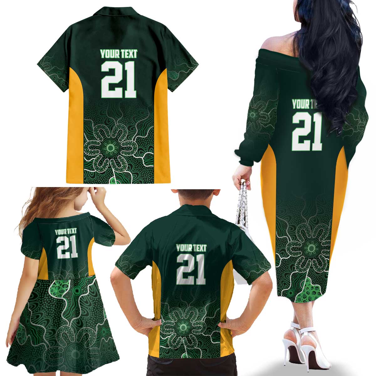 Basketball Custom Tasmania Family Matching Off The Shoulder Long Sleeve Dress and Hawaiian Shirt Simple Australian Dot Art - Aussie Hoodie
