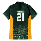 Basketball Custom Tasmania Family Matching Off The Shoulder Long Sleeve Dress and Hawaiian Shirt Simple Australian Dot Art - Aussie Hoodie