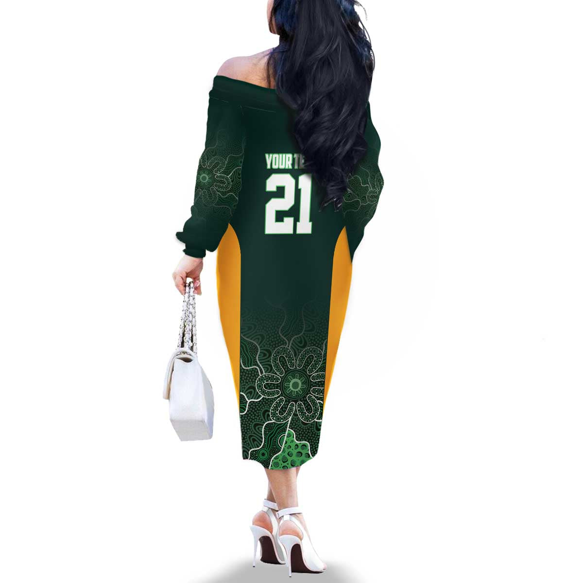 Basketball Custom Tasmania Family Matching Off The Shoulder Long Sleeve Dress and Hawaiian Shirt Simple Australian Dot Art - Aussie Hoodie