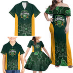 Basketball Custom Tasmania Family Matching Off Shoulder Maxi Dress and Hawaiian Shirt Simple Australian Dot Art - Aussie Hoodie