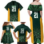 Basketball Custom Tasmania Family Matching Off Shoulder Maxi Dress and Hawaiian Shirt Simple Australian Dot Art - Aussie Hoodie
