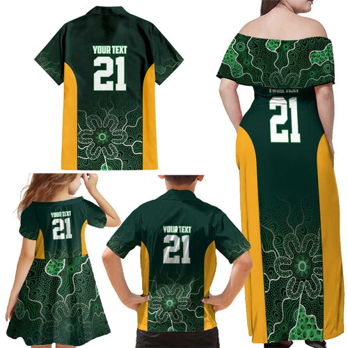 Basketball Custom Tasmania Family Matching Off Shoulder Maxi Dress and Hawaiian Shirt Simple Australian Dot Art - Aussie Hoodie