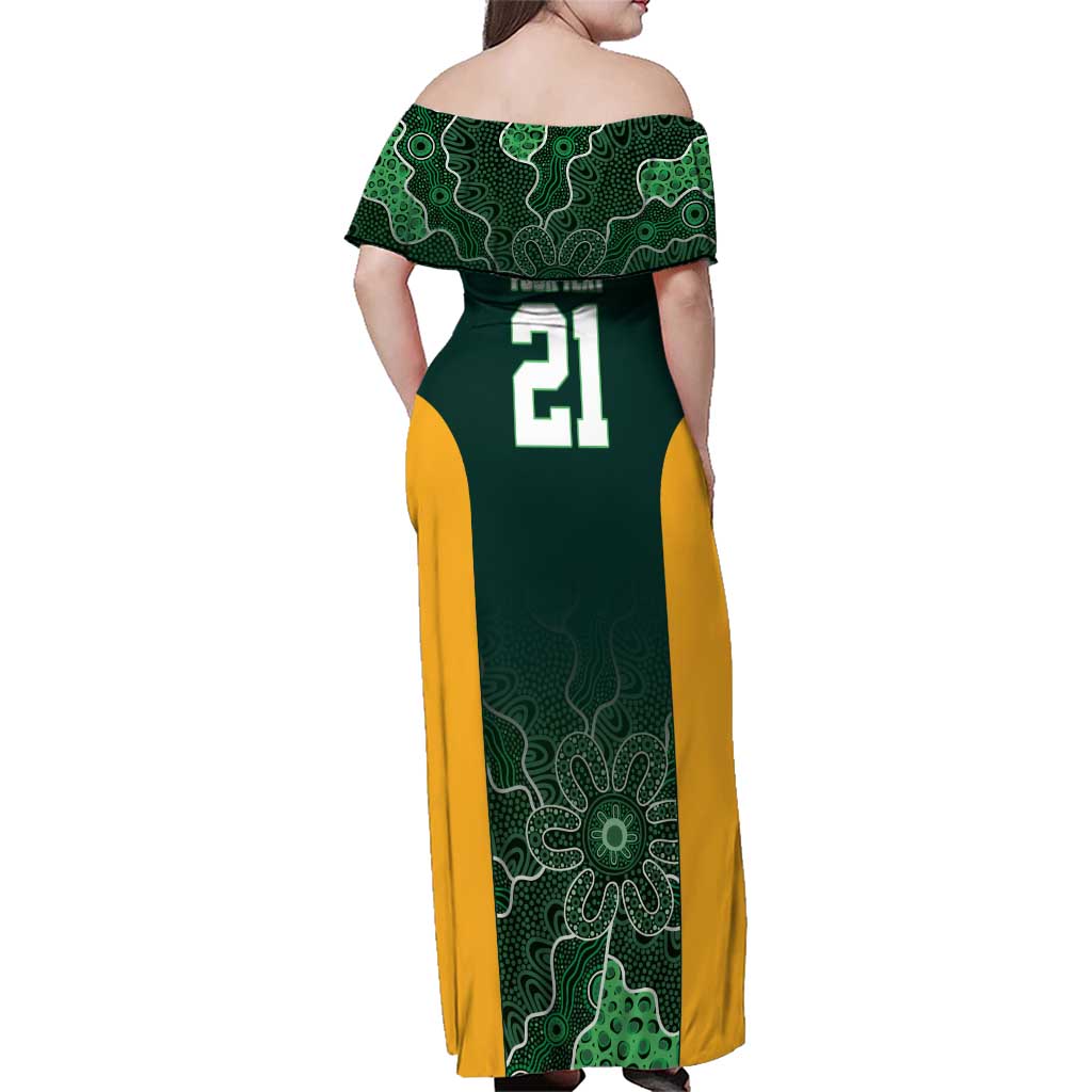 Basketball Custom Tasmania Family Matching Off Shoulder Maxi Dress and Hawaiian Shirt Simple Australian Dot Art - Aussie Hoodie