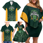 Basketball Custom Tasmania Family Matching Off Shoulder Short Dress and Hawaiian Shirt Simple Australian Dot Art - Aussie Hoodie