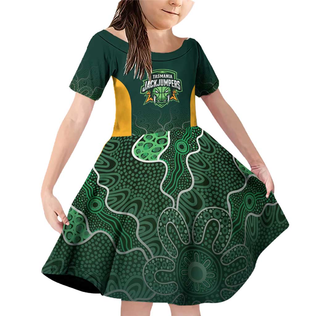 Basketball Custom Tasmania Family Matching Off Shoulder Short Dress and Hawaiian Shirt Simple Australian Dot Art - Aussie Hoodie