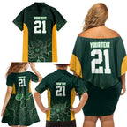 Basketball Custom Tasmania Family Matching Off Shoulder Short Dress and Hawaiian Shirt Simple Australian Dot Art - Aussie Hoodie