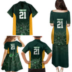 Basketball Custom Tasmania Family Matching Puletasi and Hawaiian Shirt Simple Australian Dot Art - Aussie Hoodie