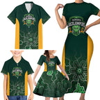 Basketball Custom Tasmania Family Matching Short Sleeve Bodycon Dress and Hawaiian Shirt Simple Australian Dot Art - Aussie Hoodie