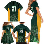 Basketball Custom Tasmania Family Matching Short Sleeve Bodycon Dress and Hawaiian Shirt Simple Australian Dot Art - Aussie Hoodie