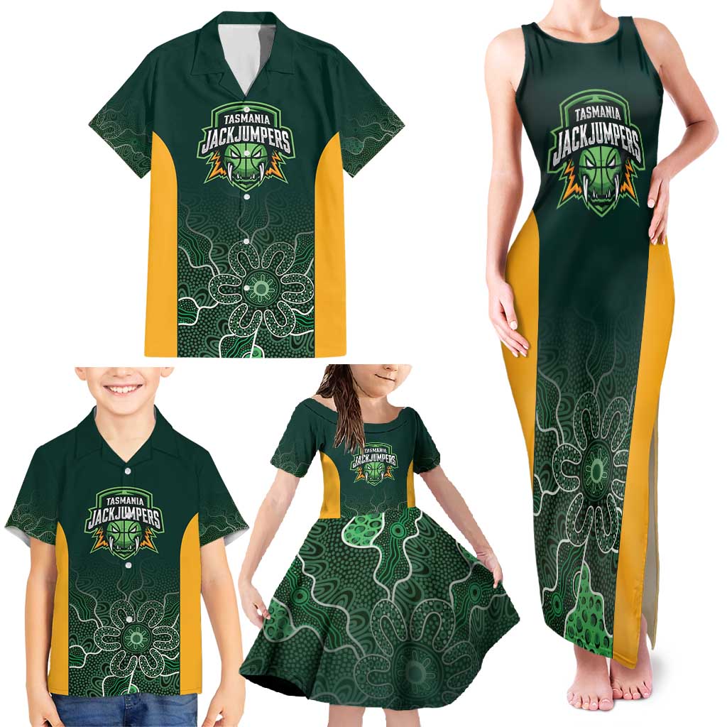 Basketball Custom Tasmania Family Matching Tank Maxi Dress and Hawaiian Shirt Simple Australian Dot Art - Aussie Hoodie