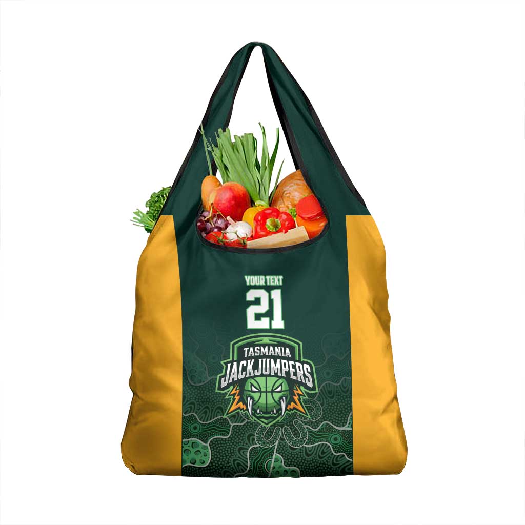 Basketball Custom Tasmania Grocery Bag Simple Australian Dot Art - Aussie Hoodie