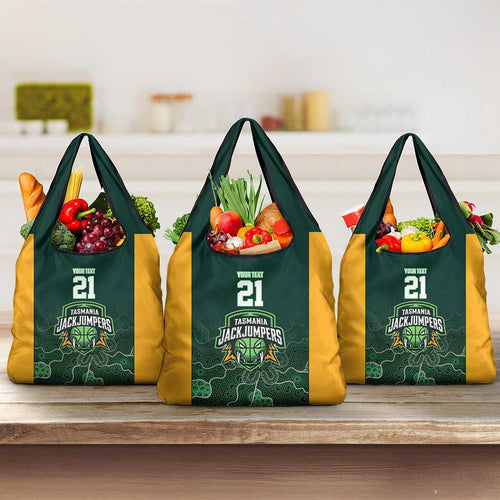 Basketball Custom Tasmania Grocery Bag Simple Australian Dot Art - Aussie Hoodie