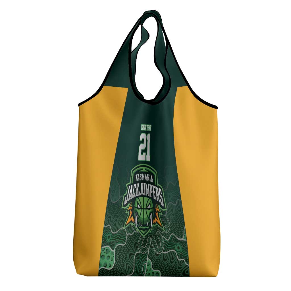 Basketball Custom Tasmania Grocery Bag Simple Australian Dot Art - Aussie Hoodie