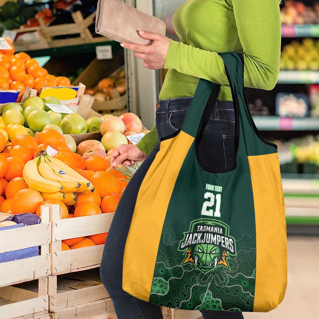 Basketball Custom Tasmania Grocery Bag Simple Australian Dot Art - Aussie Hoodie