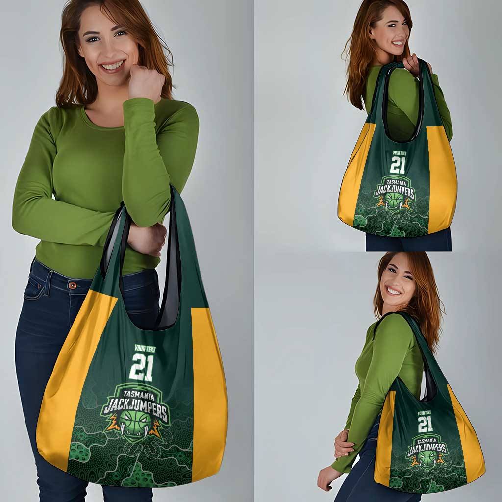 Basketball Custom Tasmania Grocery Bag Simple Australian Dot Art - Aussie Hoodie