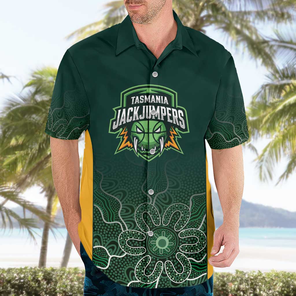 Basketball Custom Tasmania Hawaiian Shirt Simple Australian Dot Art - Aussie Hoodie