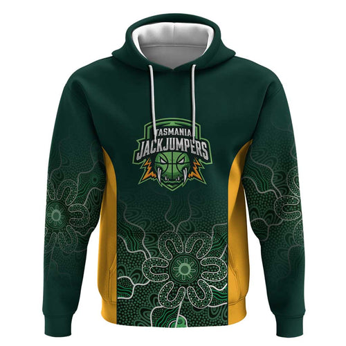 Basketball Custom Tasmania Hoodie Simple Australian Dot Art - Aussie Hoodie