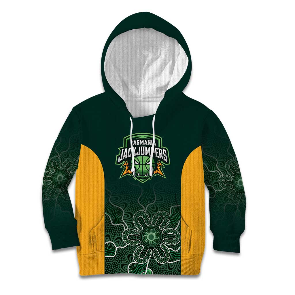 Basketball Custom Tasmania Kid Hoodie Simple Australian Dot Art - Aussie Hoodie