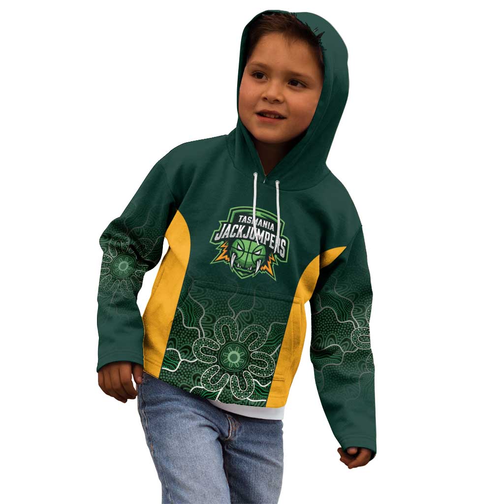 Basketball Custom Tasmania Kid Hoodie Simple Australian Dot Art - Aussie Hoodie