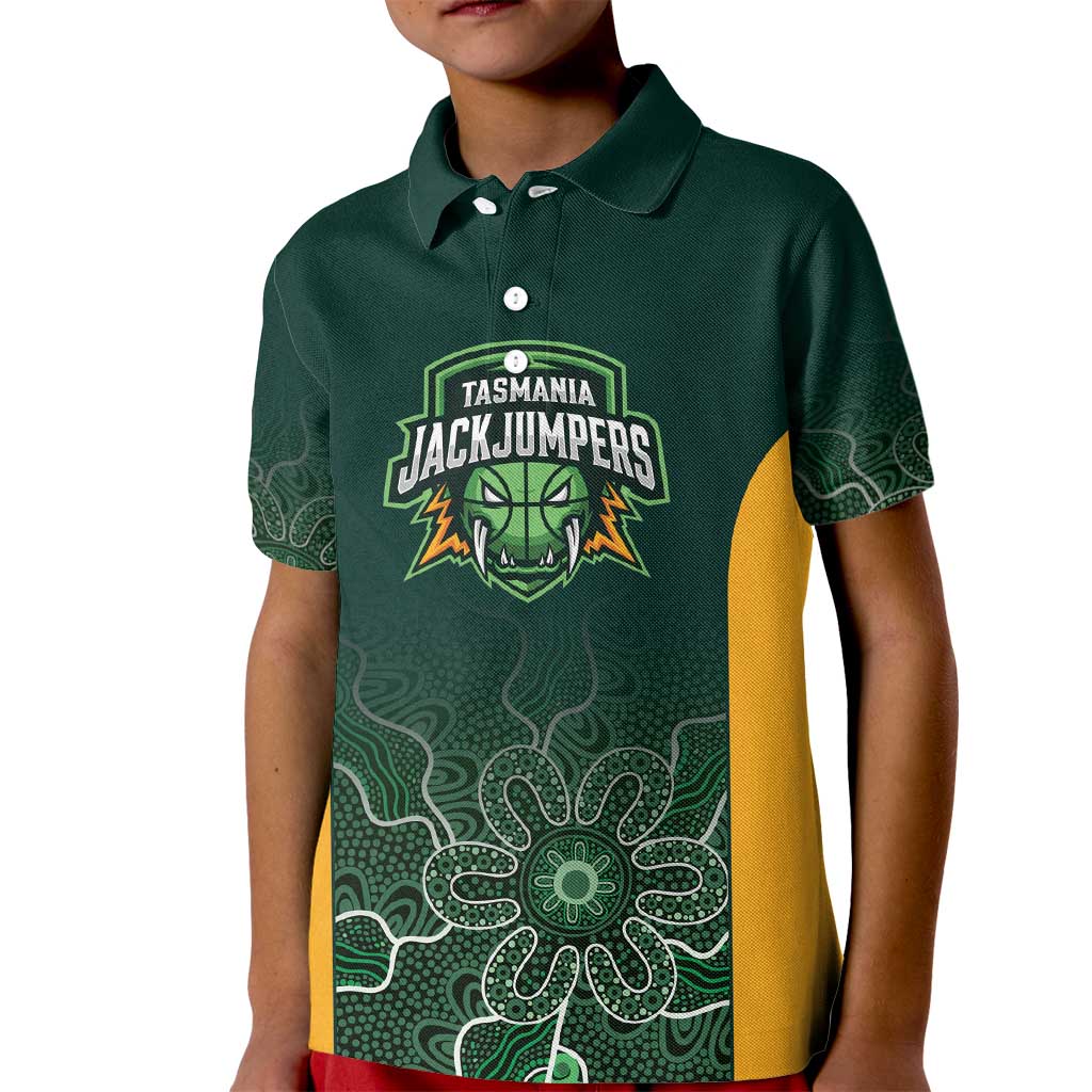 Basketball Custom Tasmania Kid Polo Shirt Simple Australian Dot Art - Aussie Hoodie