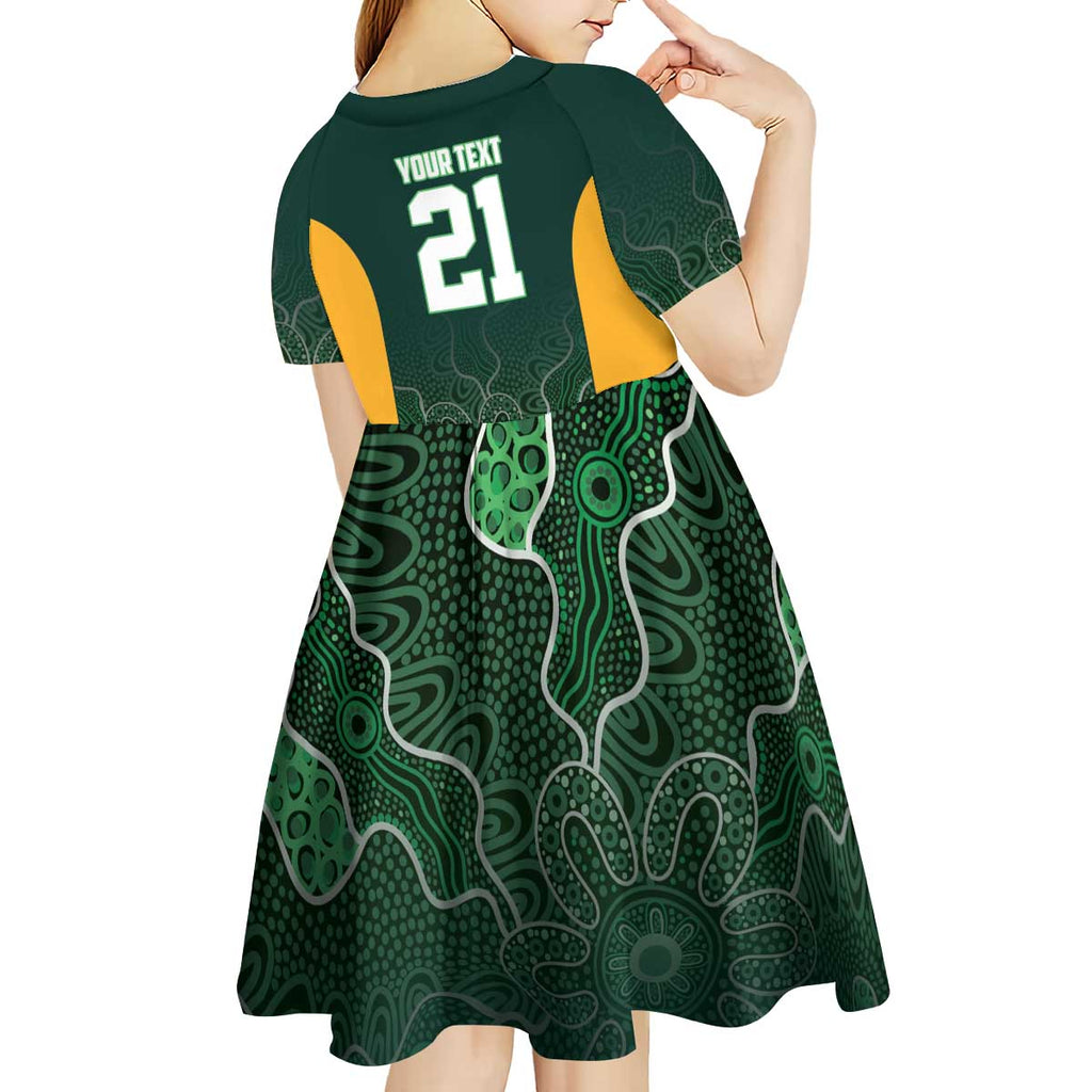 Basketball Custom Tasmania Kid Short Sleeve Dress Simple Australian Dot Art - Aussie Hoodie