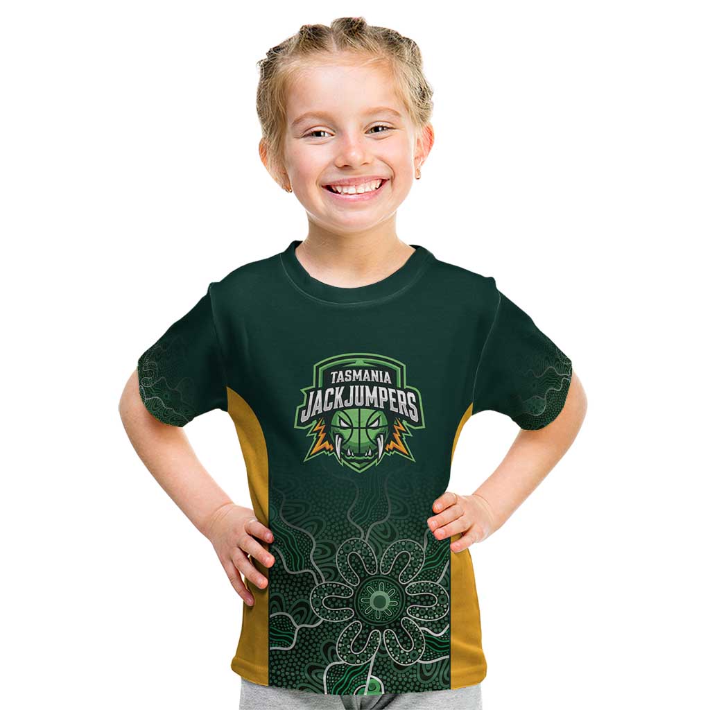 Basketball Custom Tasmania Kid T Shirt Simple Australian Dot Art - Aussie Hoodie