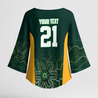 Basketball Custom Tasmania Kimono Sleeve Blouse Simple Australian Dot Art - Aussie Hoodie