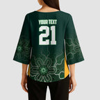 Basketball Custom Tasmania Kimono Sleeve Blouse Simple Australian Dot Art - Aussie Hoodie