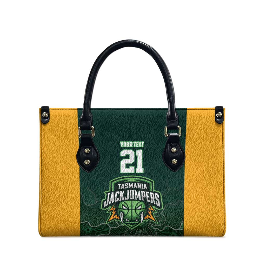Basketball Custom Tasmania Leather Bag Simple Australian Dot Art - Aussie Hoodie