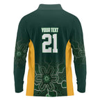 Basketball Custom Tasmania Long Sleeve Polo Shirt Simple Australian Dot Art - Aussie Hoodie