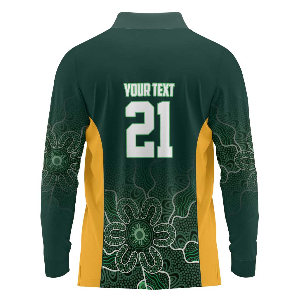 Basketball Custom Tasmania Long Sleeve Polo Shirt Simple Australian Dot Art - Aussie Hoodie