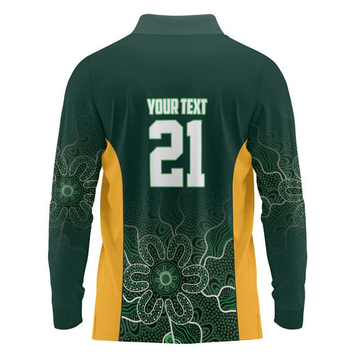 Basketball Custom Tasmania Long Sleeve Polo Shirt Simple Australian Dot Art - Aussie Hoodie