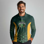 Basketball Custom Tasmania Long Sleeve Polo Shirt Simple Australian Dot Art - Aussie Hoodie