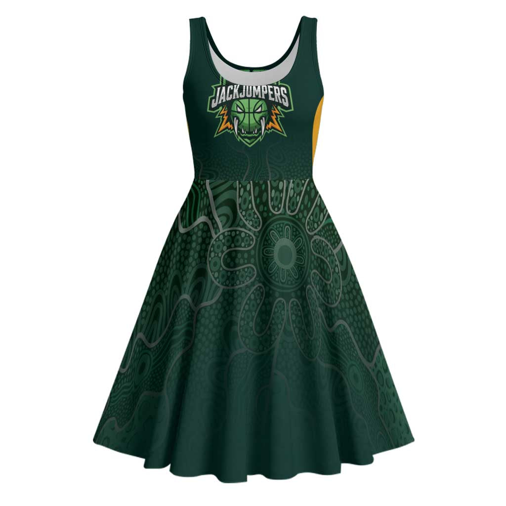Basketball Custom Tasmania Midi Dress Simple Australian Dot Art - Aussie Hoodie