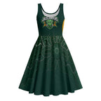 Basketball Custom Tasmania Midi Dress Simple Australian Dot Art - Aussie Hoodie
