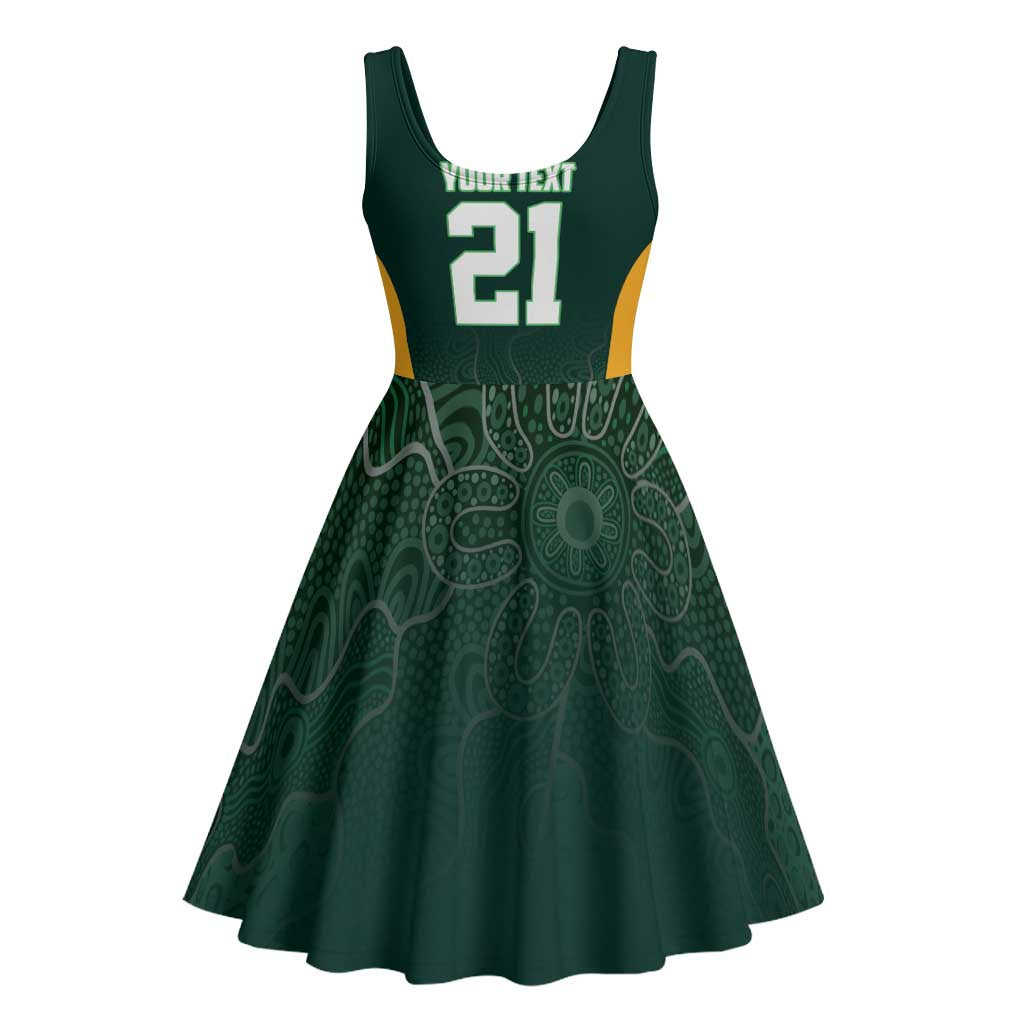 Basketball Custom Tasmania Midi Dress Simple Australian Dot Art - Aussie Hoodie