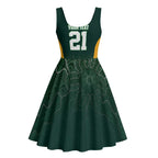 Basketball Custom Tasmania Midi Dress Simple Australian Dot Art - Aussie Hoodie