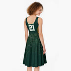 Basketball Custom Tasmania Midi Dress Simple Australian Dot Art - Aussie Hoodie