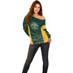 Basketball Custom Tasmania Off Shoulder Sweater Simple Australian Dot Art - Aussie Hoodie