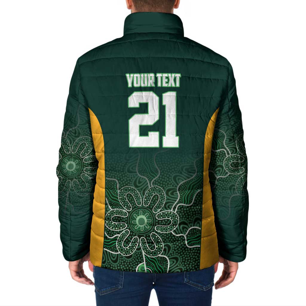 Basketball Custom Tasmania Padded Jacket Simple Australian Dot Art - Aussie Hoodie