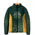 Basketball Custom Tasmania Padded Jacket Simple Australian Dot Art - Aussie Hoodie